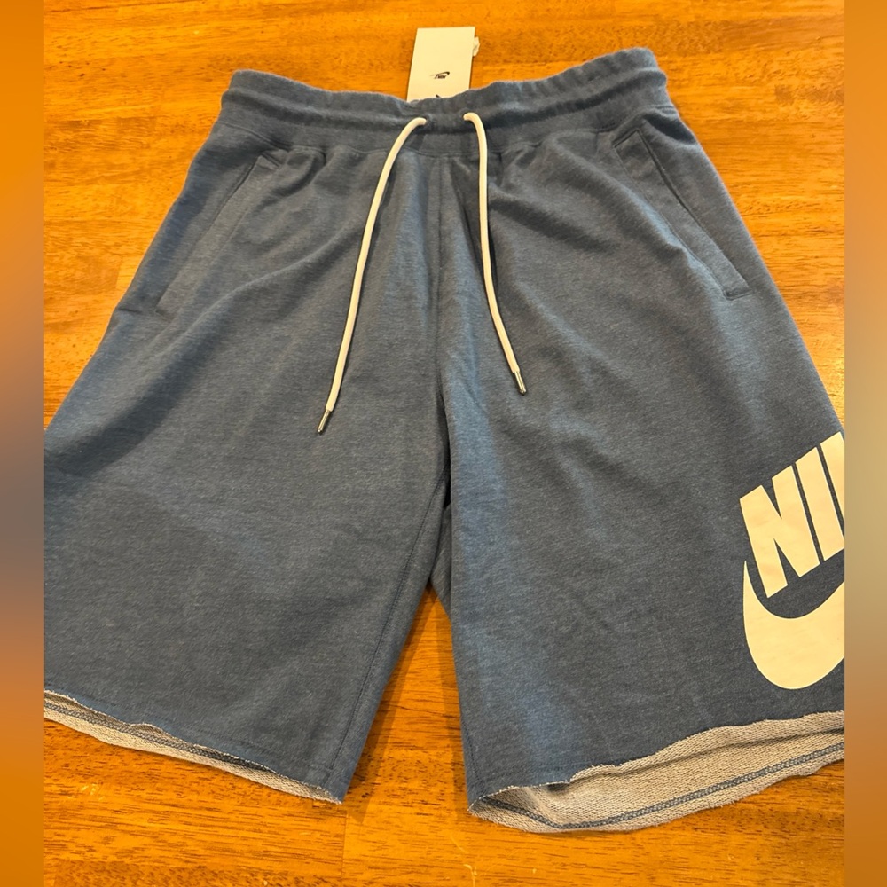 Nike 836277-407 Men's Training Shorts Cotton Loose Fit Blue Medium New With Tags
